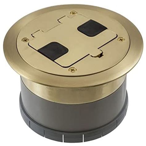 bryant electric rf406bp floor box kit brass|Bryant Electric RF406BP Floor Box Cover with 15A 125V Outlet .